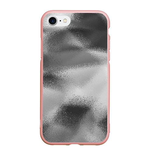 Чехол iPhone 7/8 матовый В серых тонах абстрактный узор gray abstract patte / 3D-Светло-розовый – фото 1