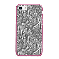 Чехол iPhone 7/8 матовый Алюминиевая фрольга, цвет: 3D-малиновый