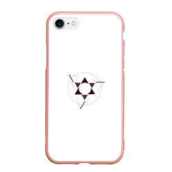 Чехол iPhone 7/8 матовый Гексаграмма, цвет: 3D-светло-розовый