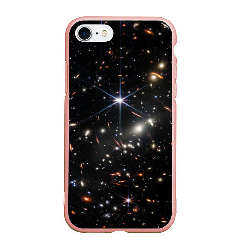 Чехол iPhone 7/8 матовый Новое изображение ранней вселенной от Джеймса Уэбб / 3D-Светло-розовый – фото 1