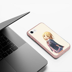 Чехол iPhone 7/8 матовый Ироха Ишики OreGairu, цвет: 3D-светло-розовый — фото 2