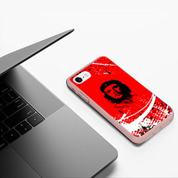 Чехол iPhone 7/8 матовый CHE GUEVARA - КРАСКА, цвет: 3D-светло-розовый — фото 2