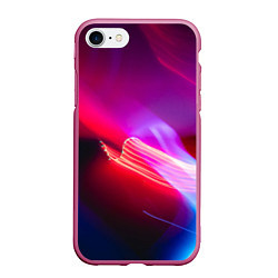 Чехол iPhone 7/8 матовый Неоновая палитра цветов - Красный, цвет: 3D-малиновый