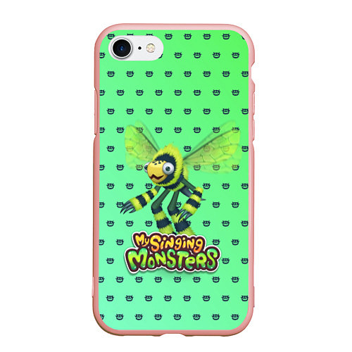 Чехол iPhone 7/8 матовый My singing Monsters - Жужук / 3D-Светло-розовый – фото 1