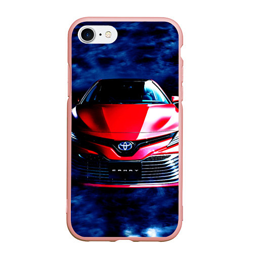 Чехол iPhone 7/8 матовый Тойота Камри / 3D-Светло-розовый – фото 1
