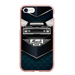 Чехол iPhone 7/8 матовый Muscle ride Черное авто