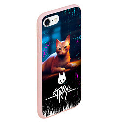 Чехол iPhone 7/8 матовый Stray Cat: Бродячий Кот, цвет: 3D-светло-розовый — фото 2