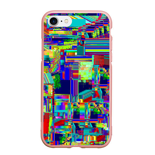 Чехол iPhone 7/8 матовый Vanguard fractal pattern / 3D-Светло-розовый – фото 1