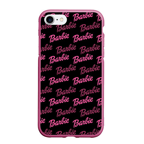 Чехол iPhone 7/8 матовый Barbie - Барби / 3D-Малиновый – фото 1