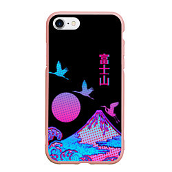Чехол iPhone 7/8 матовый Закат на природе, цвет: 3D-светло-розовый