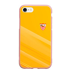 Чехол iPhone 7/8 матовый Sevilla желтая абстракция, цвет: 3D-светло-розовый