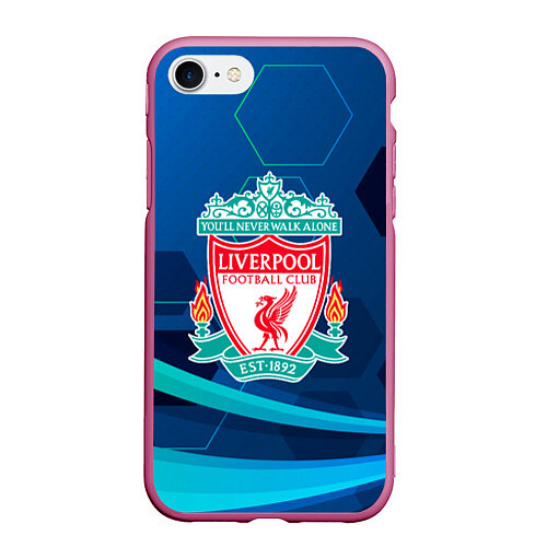 Чехол iPhone 7/8 матовый Liverpool Абстракция / 3D-Малиновый – фото 1