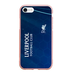 Чехол iPhone 7/8 матовый Liverpool Соты Абстракция, цвет: 3D-светло-розовый