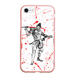 Чехол iPhone 7/8 матовый Metal gear rising blood, цвет: 3D-светло-розовый