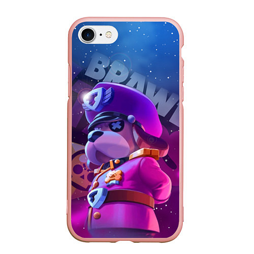 Чехол iPhone 7/8 матовый Галактический генерал Гавс Brawl Stars / 3D-Светло-розовый – фото 1