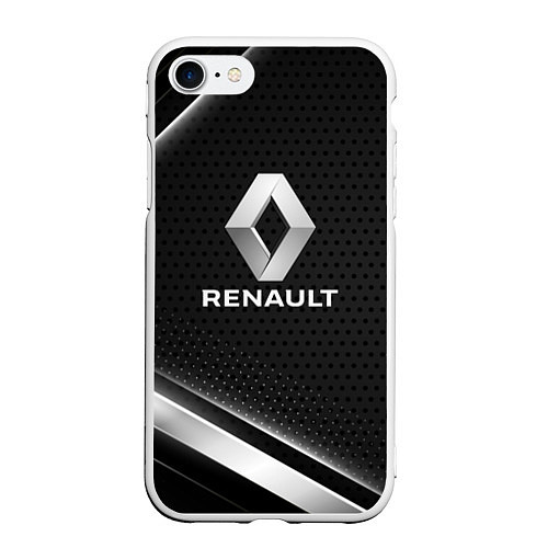 Чехол iPhone 7/8 матовый Renault абстракция / 3D-Белый – фото 1