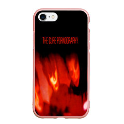 Чехол iPhone 7/8 матовый Pornography - The Cure, цвет: 3D-светло-розовый