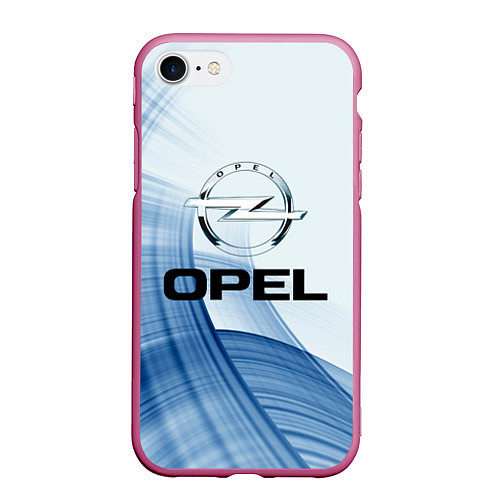 Чехол iPhone 7/8 матовый Opel - logo / 3D-Малиновый – фото 1