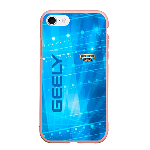 Чехол iPhone 7/8 матовый Geely sport / 3D-Светло-розовый – фото 1