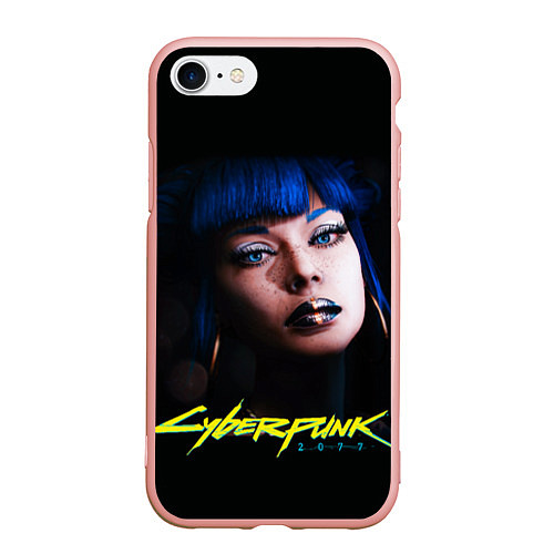 Чехол iPhone 7/8 матовый Cyberpunk 2077 - Чери Наулин / 3D-Светло-розовый – фото 1