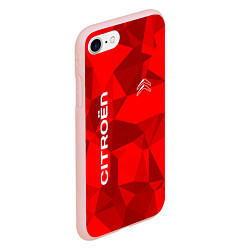 Чехол iPhone 7/8 матовый Citroёn - logo, цвет: 3D-светло-розовый — фото 2