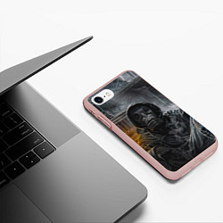 Чехол iPhone 7/8 матовый STALKER На Привале В Припяти, цвет: 3D-светло-розовый — фото 2