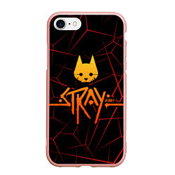 Чехол iPhone 7/8 матовый Stray cat игра блуждающий кот, цвет: 3D-светло-розовый