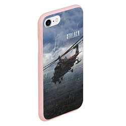 Чехол iPhone 7/8 матовый STALKER Вертолёт Над Зоной, цвет: 3D-светло-розовый — фото 2