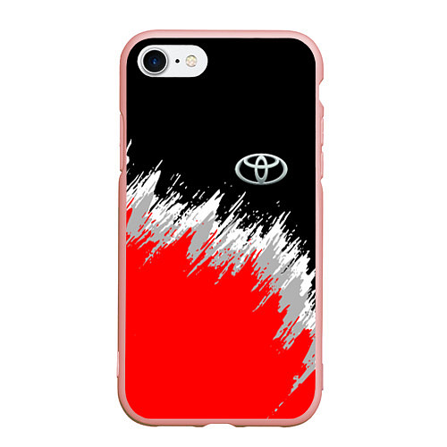 Чехол iPhone 7/8 матовый Тойота камри - краска / 3D-Светло-розовый – фото 1