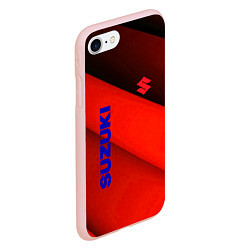 Чехол iPhone 7/8 матовый Suzuki - абстракция, цвет: 3D-светло-розовый — фото 2