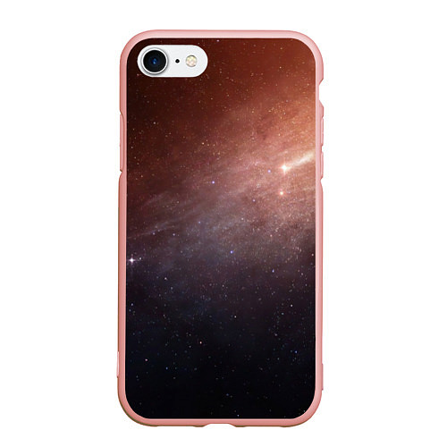 Чехол iPhone 7/8 матовый Космос из сердца / 3D-Светло-розовый – фото 1