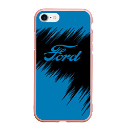 Чехол iPhone 7/8 матовый Ford focus, цвет: 3D-светло-розовый