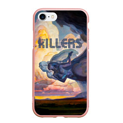 Чехол iPhone 7/8 матовый Imploding the Mirage - The Killers, цвет: 3D-светло-розовый