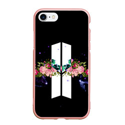 Чехол iPhone 7/8 матовый BTS Flowers In Space