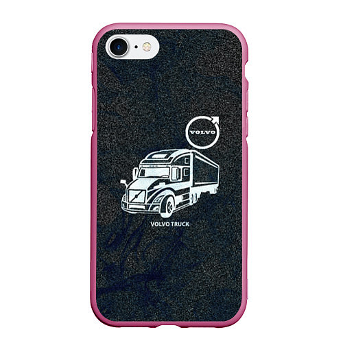 Чехол iPhone 7/8 матовый Вольво грузовик / 3D-Малиновый – фото 1