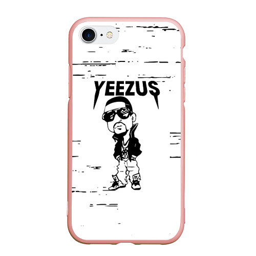 Чехол iPhone 7/8 матовый Kanye west - yeezus / 3D-Светло-розовый – фото 1