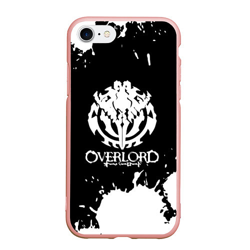 Чехол iPhone 7/8 матовый Overlord - краска / 3D-Светло-розовый – фото 1