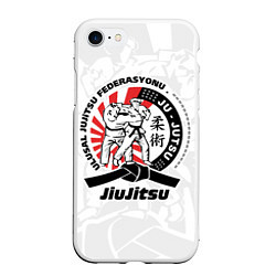 Чехол iPhone 7/8 матовый Jiujitsu emblem Джиу-джитсу
