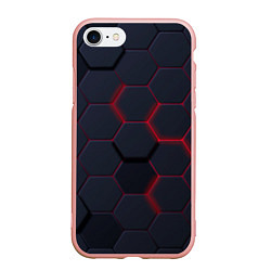 Чехол iPhone 7/8 матовый Раскаленная броня, цвет: 3D-светло-розовый