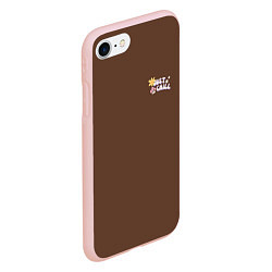 Чехол iPhone 7/8 матовый Just chill ретро дизайн с ромашками, цвет: 3D-светло-розовый — фото 2
