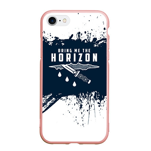 Чехол iPhone 7/8 матовый Bring Me the Horizon рана / 3D-Светло-розовый – фото 1