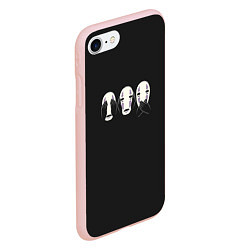 Чехол iPhone 7/8 матовый Каонаси-Безликий, цвет: 3D-светло-розовый — фото 2