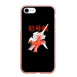 Чехол iPhone 7/8 матовый Евангелион: EVA-01, цвет: 3D-светло-розовый