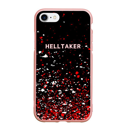 Чехол iPhone 7/8 матовый Helltaker краска / 3D-Светло-розовый – фото 1