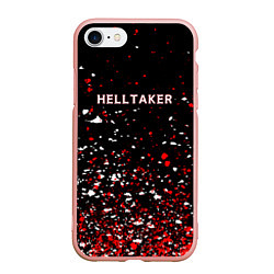 Чехол iPhone 7/8 матовый Helltaker краска, цвет: 3D-светло-розовый