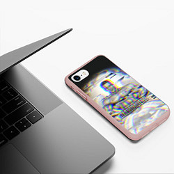 Чехол iPhone 7/8 матовый Гачимучи глитч, цвет: 3D-светло-розовый — фото 2