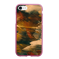 Чехол iPhone 7/8 матовый Туманные сюрреалистичные краски, цвет: 3D-малиновый