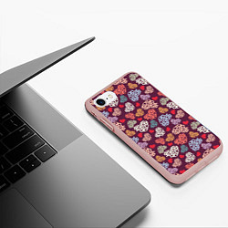 Чехол iPhone 7/8 матовый Сердце сырное, цвет: 3D-светло-розовый — фото 2