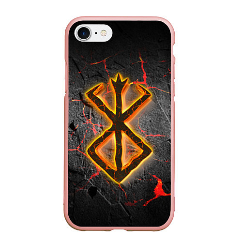 Чехол iPhone 7/8 матовый Berserk fire / 3D-Светло-розовый – фото 1