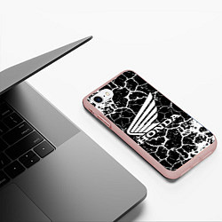 Чехол iPhone 7/8 матовый Honda logo арт, цвет: 3D-светло-розовый — фото 2